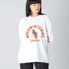 kitaooji shop SUZURI店の越冬蛹アメカジ Big Long Sleeve T-Shirt