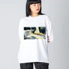 874NatureWorksの渋くて凛々しいイケメンすぎる猿 Big Long Sleeve T-Shirt