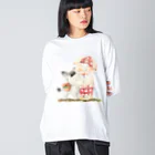 HUGNICOのロバくんと ビッグシルエットロングスリーブTシャツ