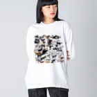 lily_dalmatianの改正版　セール用ランニングドッグ ビッグシルエットロングスリーブTシャツ