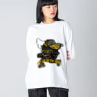 オリジナルデザインTシャツ　SMOKIN'の黒豆DJ Big Long Sleeve T-Shirt