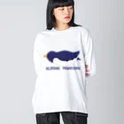 kazukiboxの滑るペンギン Big Long Sleeve T-Shirt