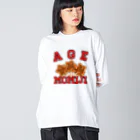 ヘンテコデザイン専門店　SYUNLABOのAGE MOMIJI Big Long Sleeve T-Shirt