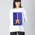 Rock★Star Guitar School 公式Goodsのアンディ・星ギター・ウォーホール ビッグシルエットロングスリーブTシャツ