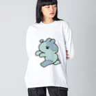 ナポリのSUZURIのゾンビうさちゃん ビッグシルエットロングスリーブTシャツ