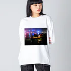 fleurir film farmの【We♥︎︎香港】 calm night ビッグシルエットロングスリーブTシャツ