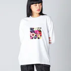 ｲｽﾞｵﾑのショッピングの花園 ビッグシルエットロングスリーブTシャツ