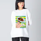 仏壇スイーツまさみのステーキガール Big Long Sleeve T-Shirt