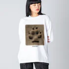 paweyetailの犬の足跡 ビッグシルエットロングスリーブTシャツ