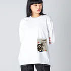 シマリス部　の猫さんフラワー Big Long Sleeve T-Shirt