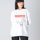 アインシュタインキャットのモルヌピラビル ビッグシルエットロングスリーブTシャツ