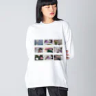 𝙈𝙊𝙈𝙊'𝙨 𝙎𝙝𝙤𝙥のMOMOと春のコラージュ Big Long Sleeve T-Shirt