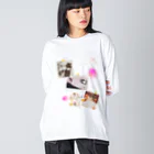 𝙈𝙊𝙈𝙊'𝙨 𝙎𝙝𝙤𝙥のMOMOとコラージュ-02 Big Long Sleeve T-Shirt