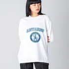 AntaresShishaのAntares University風　単色 ビッグシルエットロングスリーブTシャツ