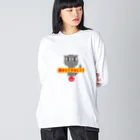 鳥式ナグの餌待ち猫 Big Long Sleeve T-Shirt