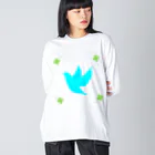 武者小路夕桐の青い鳥と四葉 Big Long Sleeve T-Shirt