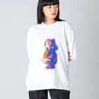 占いちゃんは決めきれない！presents ご自愛アイテム屋さんのmusic占いちゃん Big Long Sleeve T-Shirt