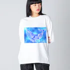 そのへんの黒猫の鯨 Big Long Sleeve T-Shirt