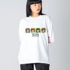 ぺんぎん24のレトロスタイル ビッグシルエットロングスリーブTシャツ