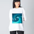 【ホラー専門店】ジルショップの宇宙キャンディー/エメラルドグリーン Big Long Sleeve T-Shirt