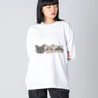 みきぞーん｜保護猫 ミッキー画伯と肉球とおともだちのJ&D&S ビッグシルエットロングスリーブTシャツ