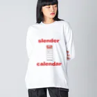 十織のお店のslender calendar ビッグシルエットロングスリーブTシャツ