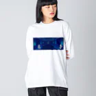 ヨミミの宇宙SHOPの星空夜行列車 ビッグシルエットロングスリーブTシャツ