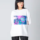 waccaのRETRO FUTURE ビッグシルエットロングスリーブTシャツ