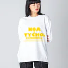 ノアティコSHOPのノアティコちゃんねるロゴ（英語） ビッグシルエットロングスリーブTシャツ