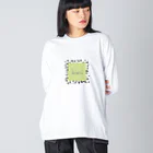 kiwiiiのダルメシアン@green ビッグシルエットロングスリーブTシャツ