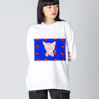 物販 ぶっ契りの正直ねこ Big Long Sleeve T-Shirt