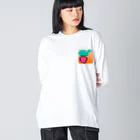 Seeds of happinessのラッキー大根#22（背景あり） Big Long Sleeve T-Shirt