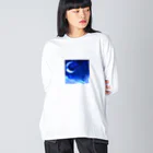 ななせの月と夜空と ビッグシルエットロングスリーブTシャツ