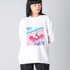 Nekojinekoのドライブ日和 ビッグシルエットロングスリーブTシャツ