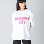 JIMOTOE Wear Local Japanの長浜市 NAGAHAMA CITY Big Long Sleeve T-Shirt