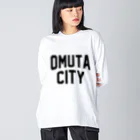 JIMOTOE Wear Local Japanの大牟田市 OMUTA CITY Big Long Sleeve T-Shirt