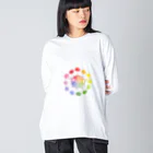 topotoposのもくもく色相環 Big Long Sleeve T-Shirt