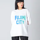 JIMOTOE Wear Local Japanの富士見市 FUJIMI CITY Big Long Sleeve T-Shirt