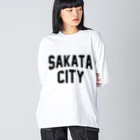 JIMOTO Wear Local Japanの酒田市 SAKATA CITY ビッグシルエットロングスリーブTシャツ