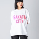 JIMOTO Wear Local Japanの酒田市 SAKATA CITY Big Long Sleeve T-Shirt