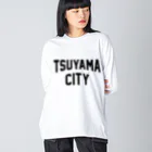JIMOTOE Wear Local Japanの津山市 TSUYAMA CITY ビッグシルエットロングスリーブTシャツ