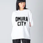 JIMOTOE Wear Local Japanの大村市 OMURA CITY Big Long Sleeve T-Shirt