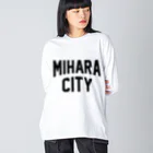 JIMOTOE Wear Local Japanの三原市 MIHARA CITY Big Long Sleeve T-Shirt