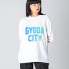 JIMOTOE Wear Local Japanの行田市 GYODA CITY ビッグシルエットロングスリーブTシャツ