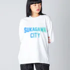 JIMOTOE Wear Local Japanの須賀川市 SUKAGAWA CITY Big Long Sleeve T-Shirt
