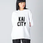 JIMOTOE Wear Local Japanの甲斐市 KAI CITY Big Long Sleeve T-Shirt