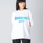 JIMOTOE Wear Local Japanの渋川市 SHIBUKAWA CITY Big Long Sleeve T-Shirt