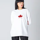 savannahのTwin Hearts ビッグシルエットロングスリーブTシャツ