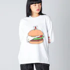 pokori-pokopokoのうさえっぐばーがー Big Long Sleeve T-Shirt