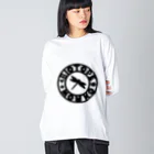 くーちゃんのビオトープ孟子（ロゴ）黒 Big Long Sleeve T-Shirt